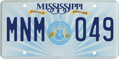 MS license plate MNM049