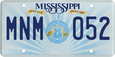 MS license plate MNM052