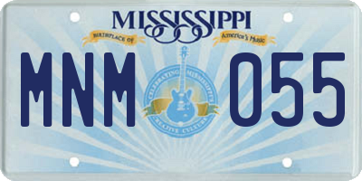 MS license plate MNM055