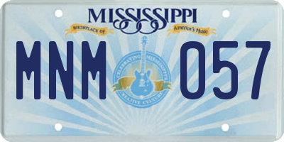 MS license plate MNM057