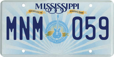 MS license plate MNM059
