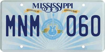 MS license plate MNM060