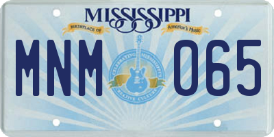 MS license plate MNM065