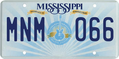 MS license plate MNM066