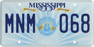 MS license plate MNM068