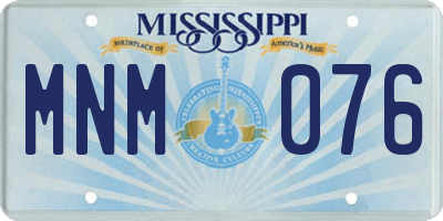 MS license plate MNM076