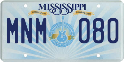 MS license plate MNM080