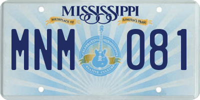 MS license plate MNM081