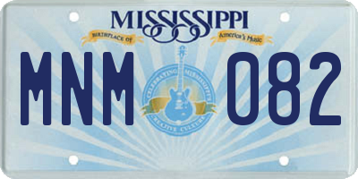 MS license plate MNM082