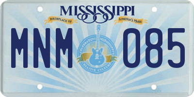 MS license plate MNM085