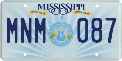 MS license plate MNM087
