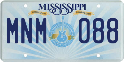 MS license plate MNM088