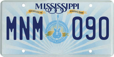 MS license plate MNM090