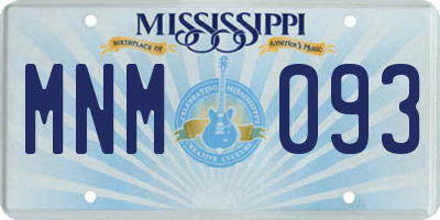 MS license plate MNM093
