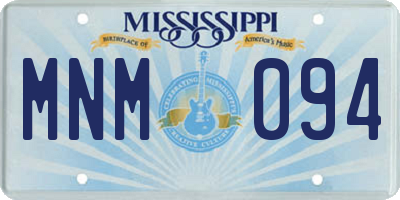 MS license plate MNM094