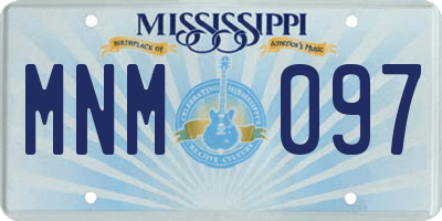 MS license plate MNM097
