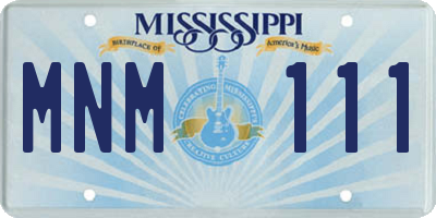 MS license plate MNM111