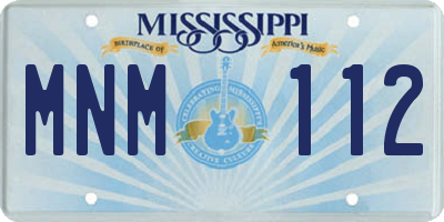 MS license plate MNM112