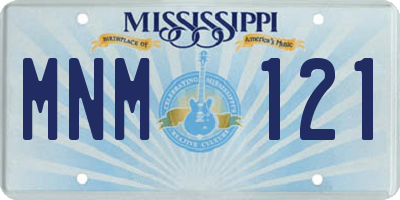 MS license plate MNM121