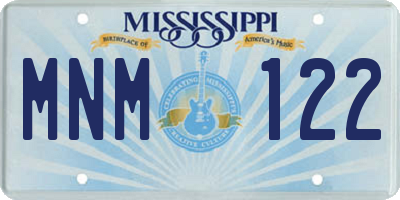 MS license plate MNM122