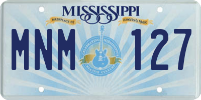 MS license plate MNM127