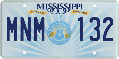 MS license plate MNM132
