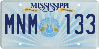 MS license plate MNM133