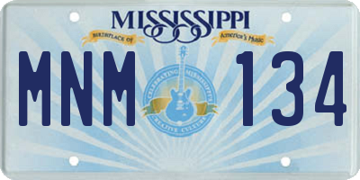 MS license plate MNM134
