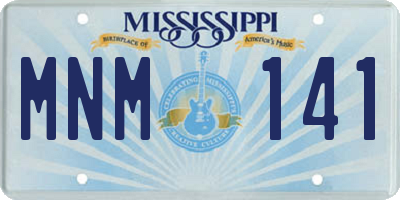MS license plate MNM141