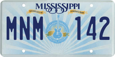 MS license plate MNM142