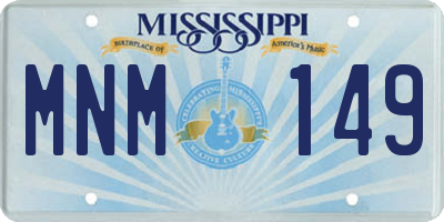 MS license plate MNM149
