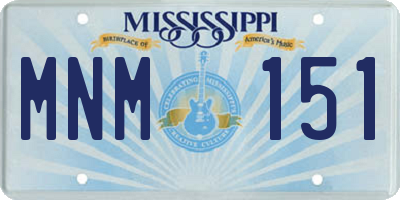 MS license plate MNM151