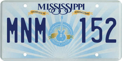 MS license plate MNM152