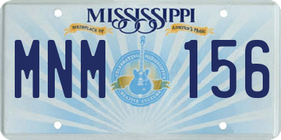 MS license plate MNM156