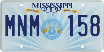 MS license plate MNM158