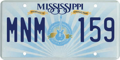 MS license plate MNM159