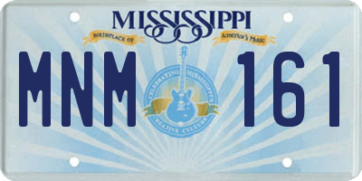 MS license plate MNM161