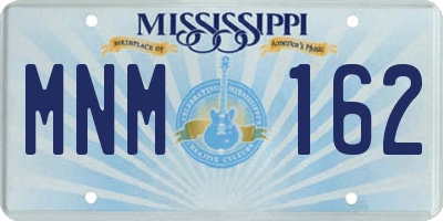 MS license plate MNM162