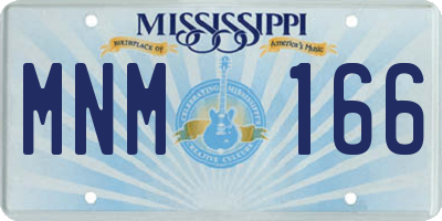 MS license plate MNM166