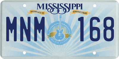 MS license plate MNM168