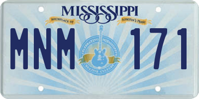 MS license plate MNM171