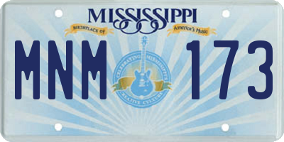 MS license plate MNM173