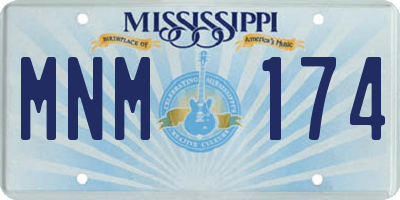 MS license plate MNM174