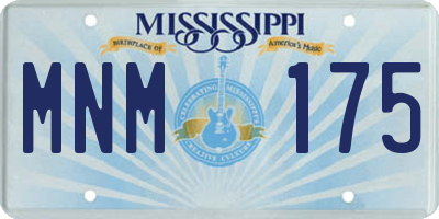 MS license plate MNM175