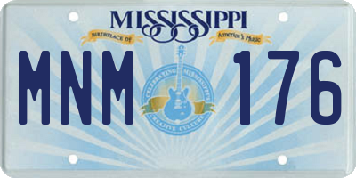 MS license plate MNM176
