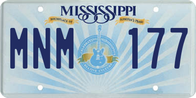 MS license plate MNM177