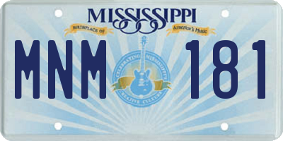 MS license plate MNM181