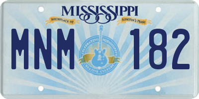 MS license plate MNM182