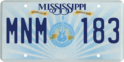 MS license plate MNM183