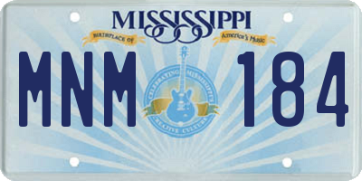 MS license plate MNM184
